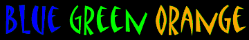 Blue Green Orange